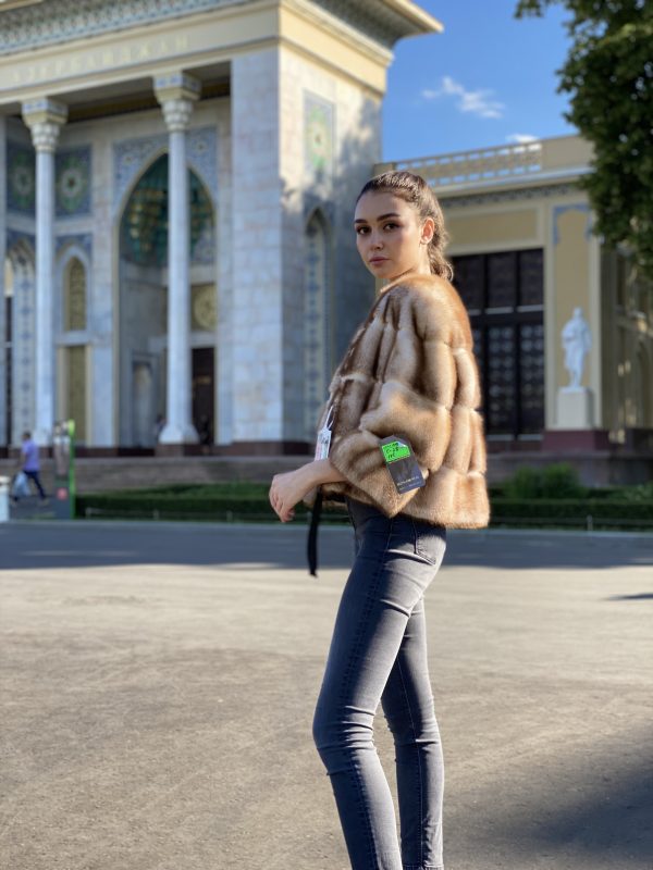 Шуба норковая, модель «Болеро», цвет «Русское золото», воротник Шанель